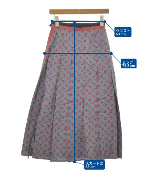LOUIS VUITTON（ルイヴィトン）ロング・マキシ丈スカート グレー サイズ:34(XXS位) レディース/2200725217013
