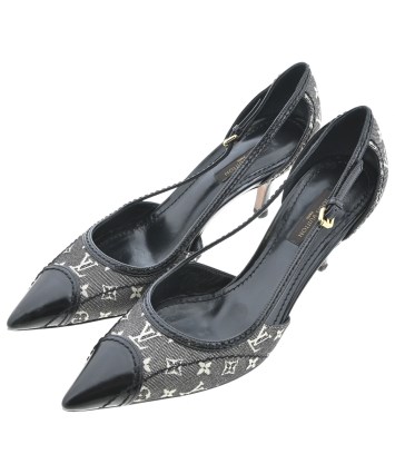 【美品】 LOUIS VUITTON メロディ・ライン スエード パンプス 黒 LOUIS VUITTON（ルイヴィトン）パンプス 黒 サイズ:EU37(23.5cm位
