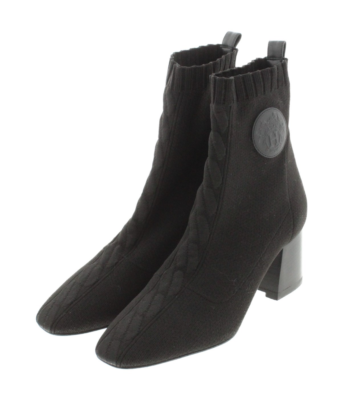 HERMES（エルメス）ブーツ 黒 サイズ:36 1/2(23cm位) レディース