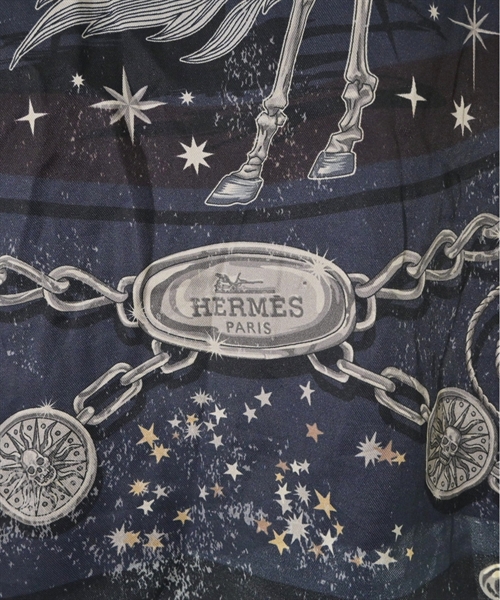 HERMES エルメス カジュアルシャツ 39(M位) 紺xグレー(総柄)