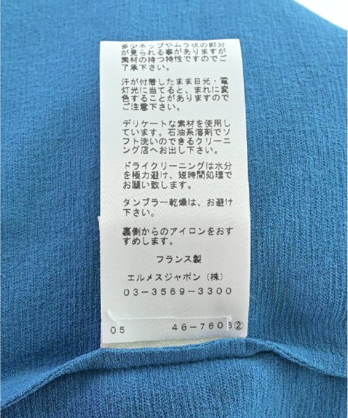 HERMES（エルメス）ブラウス 青 サイズ:34(XXS位) レディース