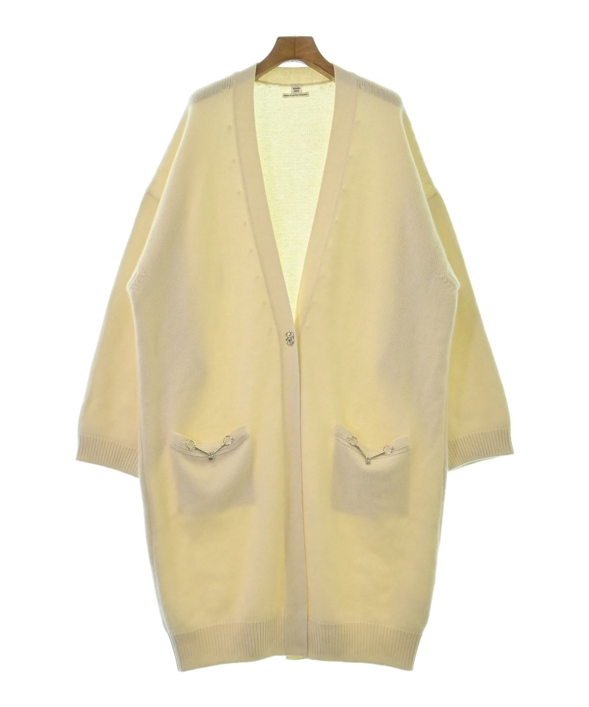 HERMES（エルメス）カーディガン 白 サイズ:40(M位) レディース