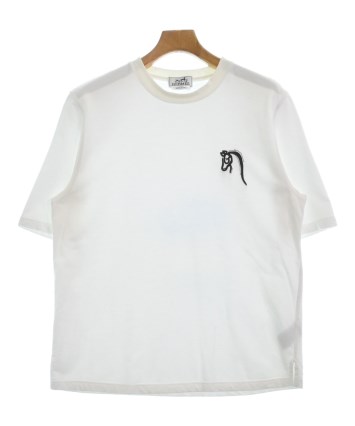 HERMES-PARIS 半袖Tシャツ 黒/白 HERMES エルメス 半袖Tシャツ ツイルレーヌ ステッキステッキ