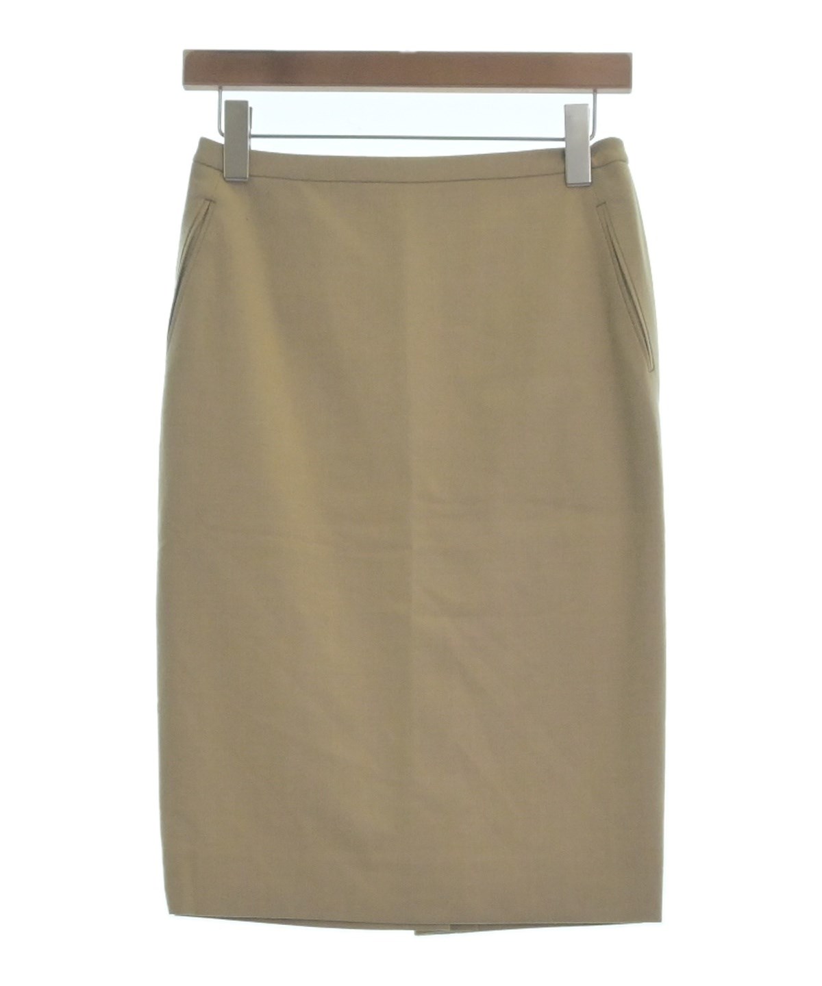HERMES エルメス ひざ丈スカート ベージュ 4103524F0034 HERMES（エルメス）ひざ丈スカート ベージュ サイズ:34(XXS位