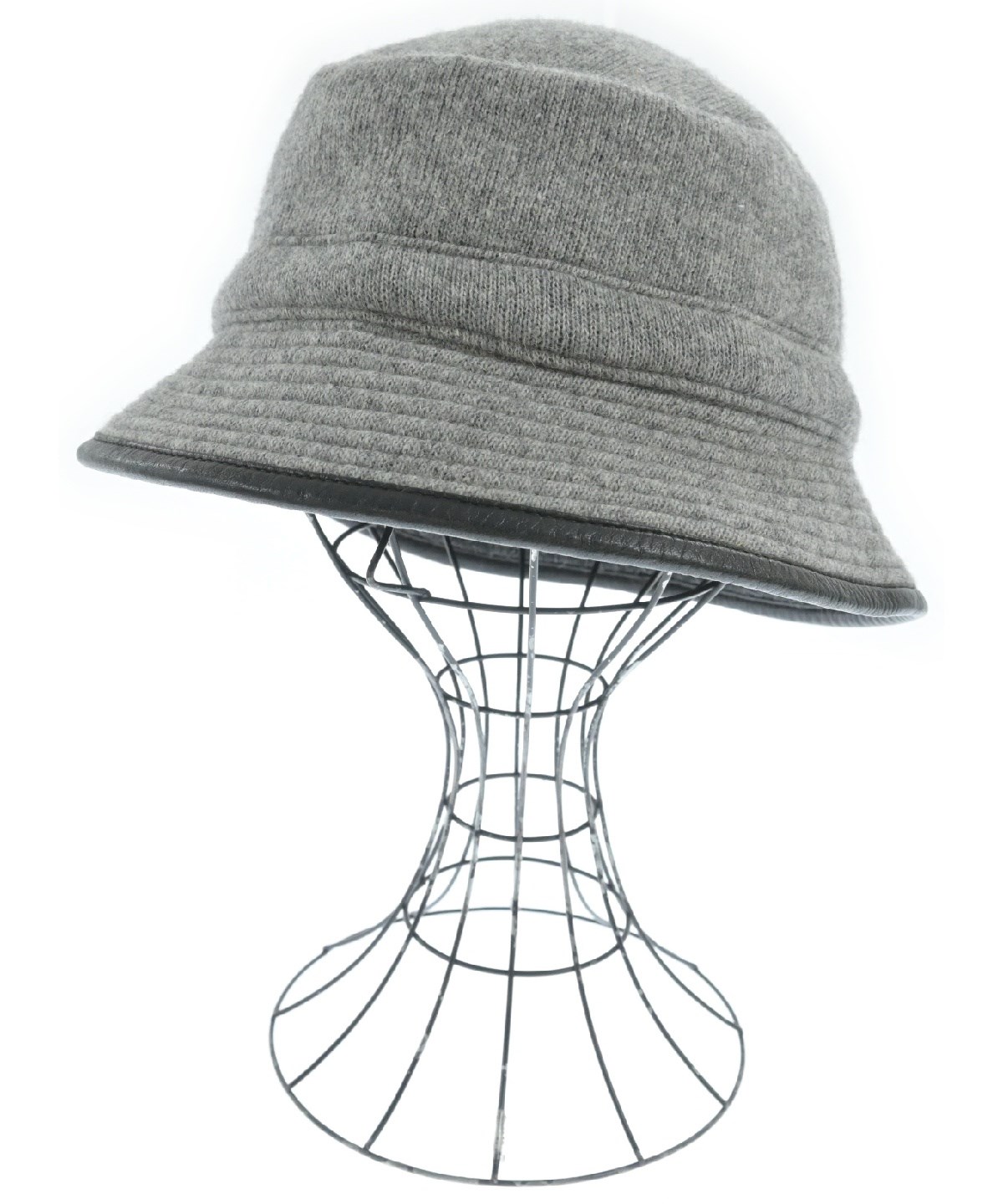 【美品】最終値下げ　エルメス　ハット　56 HERMES（エルメス）ハット グレー サイズ:56 レディース/2200422081122