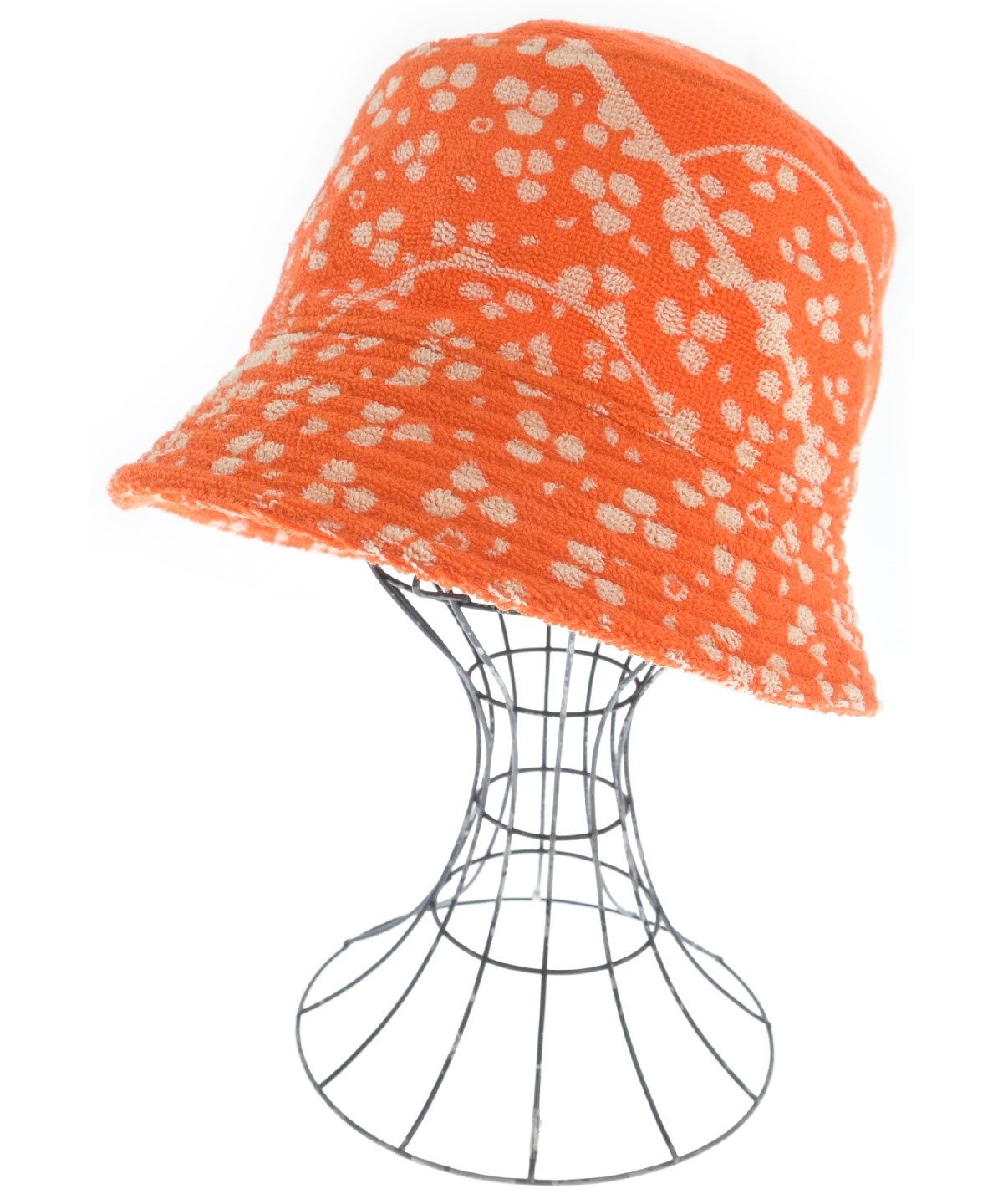 HERMES エルメス バケットハット アセテート ハット オレンジ レディース HERMES（エルメス）ハット オレンジ サイズ:58cm レディース