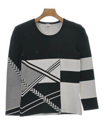 HERMES◆MADE IN UK/ニット・セーター(厚手)/38/カシミア/ネイビー/47-7702