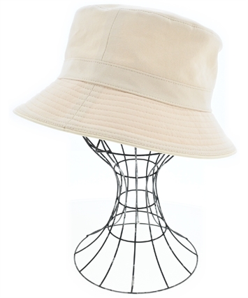 HERMES シルク&リネン サマーハット HERMES（エルメス）ハット 白 サイズ:56 レディース