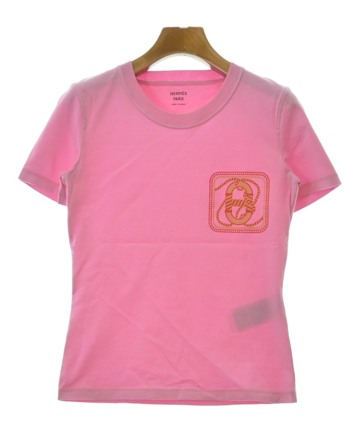 HERMES エルメス Tシャツ・カットソー XS ピンク 【古着】【中古】【送料無料】 HERMES（エルメス）Tシャツ・カットソー ピンク サイズ:S メンズ