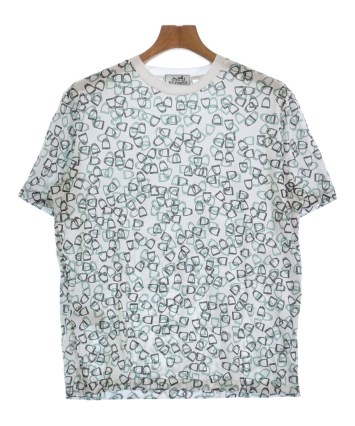 HERMES - HERMES エルメス Tシャツ・カットソー 36(XS位) 黒x白(総柄) 【古着】【中古】 HERMES（エルメス）Tシャツ・カットソー 白 サイズ:M メンズ