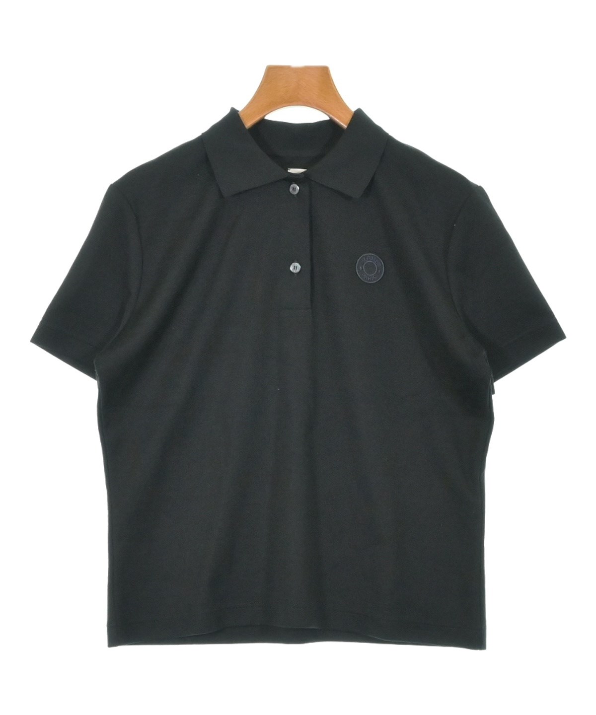 HERMES（エルメス）ポロシャツ 黒 サイズ:40(M位) レディース
