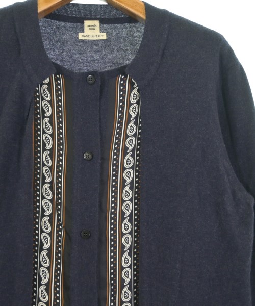 HERMES（エルメス）カーディガン 紺 サイズ:38(S位) レディース/2200636769045