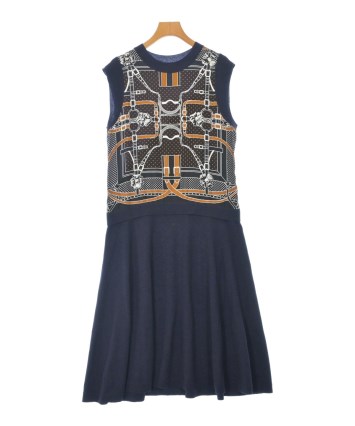 HERMES（エルメス）ワンピース 紺 サイズ:38(S位) レディース