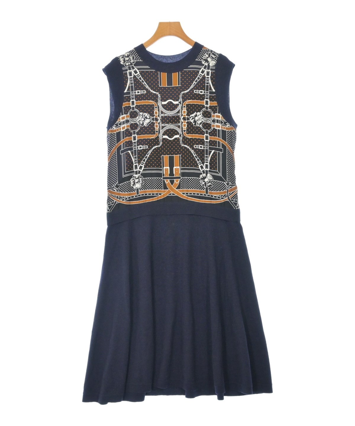 HERMES（エルメス）ワンピース 紺 サイズ:38(S位) レディース