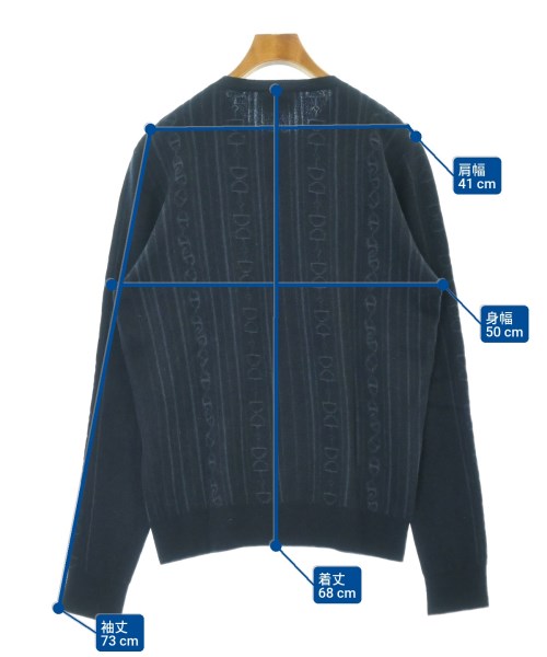 HERMES（エルメス）ニット・セーター 紺 サイズ:L メンズ/2200637221139