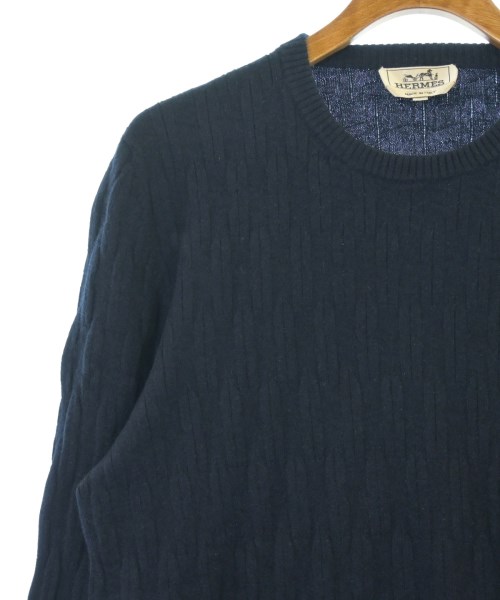 HERMES（エルメス）ニット・セーター 紺 サイズ:L メンズ/2200637221146