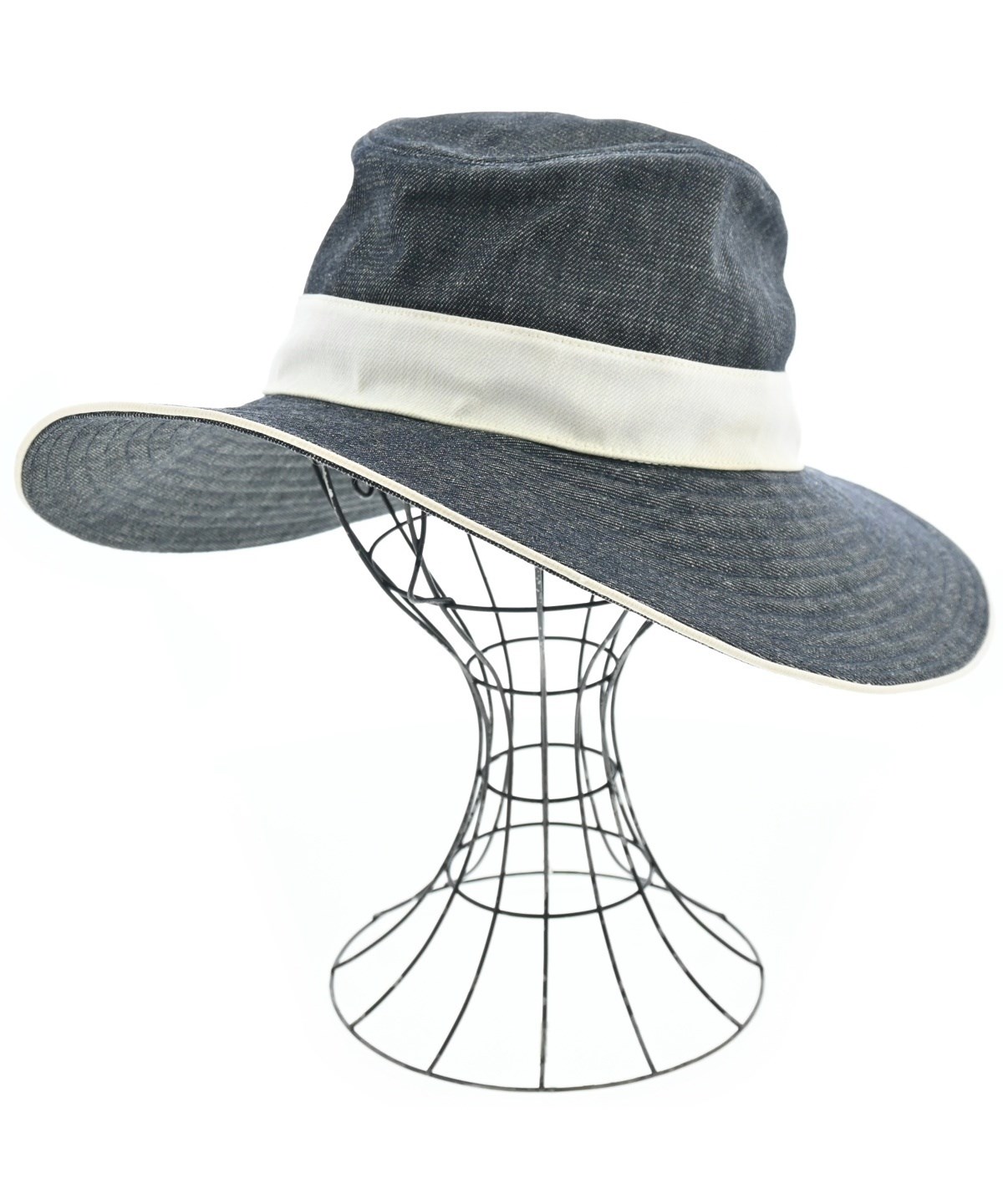 HERMES（エルメス）ハット 紺 サイズ:58 レディース/2200639053011