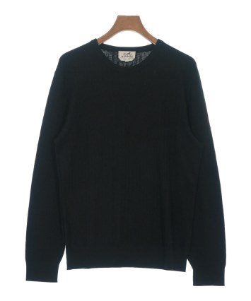 【最終値下】hermesエルメス メンズニット セーター HERMES - エルメス ニット ヤク ウール ハーフジップ セーター レザー