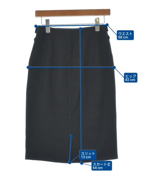 HERMES（エルメス）ひざ丈スカート グレー サイズ:38(S位) レディース/2200639558011