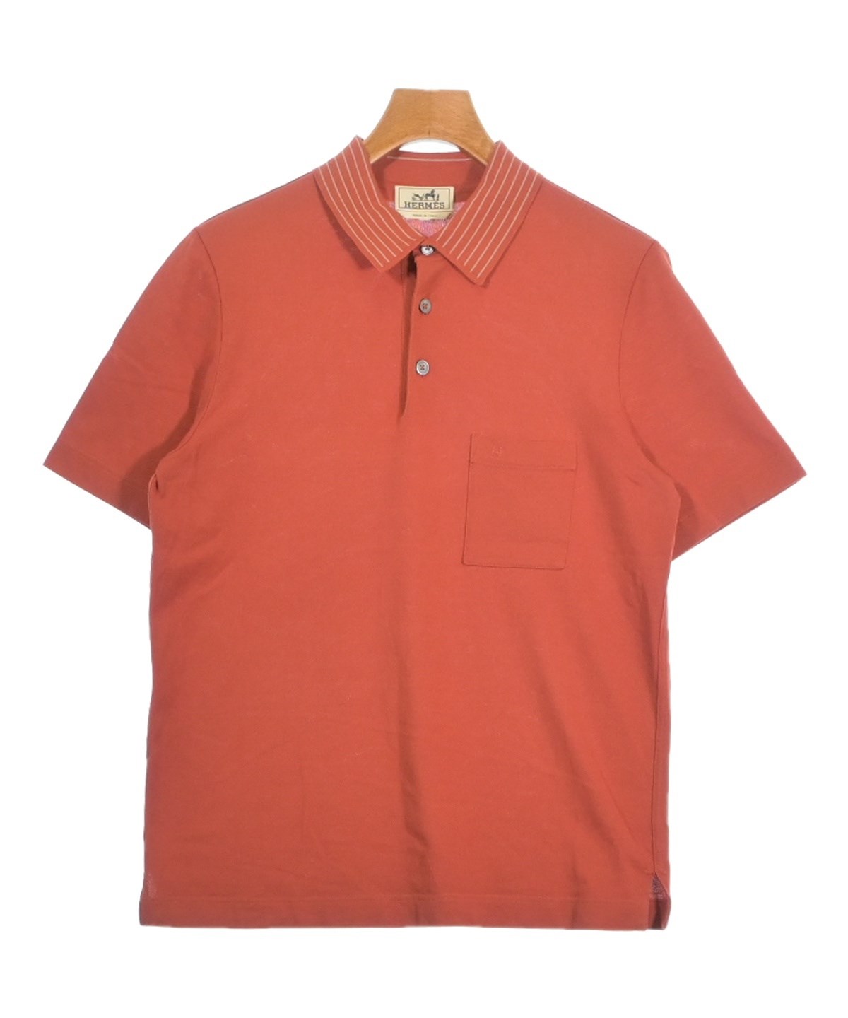 HERMES 90s Vネックポロシャツ Lサイズ HERMES 90s Vネックポロシャツ Lサイズ