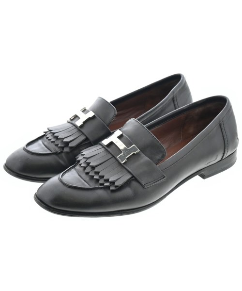 HERMES(エルメス)ドレスシューズ/ローファー 黒 サイズ:EU37(23.5cm位)/2200641596032