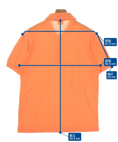 HERMES（エルメス）ポロシャツ オレンジ サイズ:XS メンズ/2200643727069