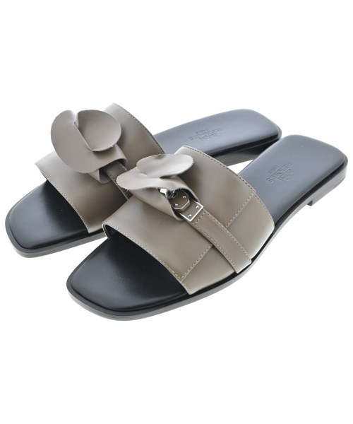 HERMES(エルメス)サンダル 茶 サイズ:EU37(23.5cm位)/2200643760080