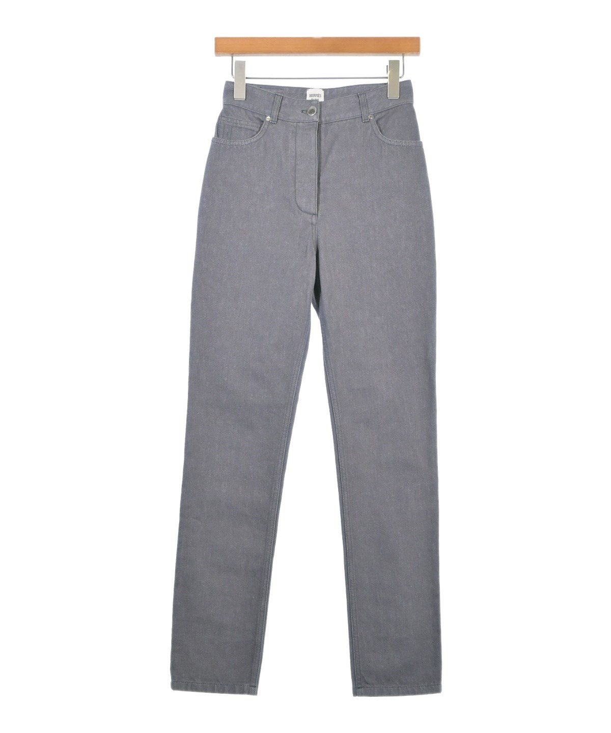 HERMES パンツ グレー HERMES（エルメス）デニムパンツ グレー サイズ:34(XXS位) レディース