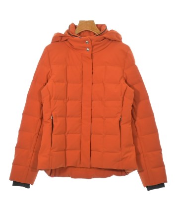 値下げ　エルメス　オレンジ　ダウンブルゾン　リバーシブル、フード付き　Lサイズ HERMES（エルメス）ダウンジャケット/ダウンベスト オレンジ サイズ:M