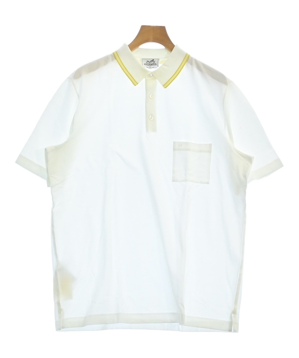 HERMES（エルメス）ポロシャツ 白 サイズ:XXL メンズ/2200581519016