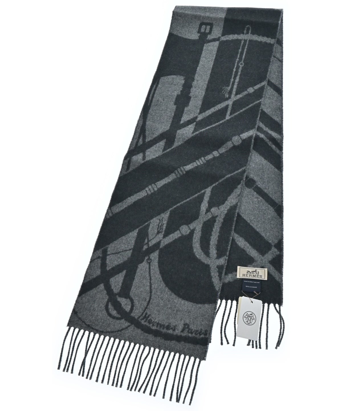 PA⭐︎　2023 エルメス　マフラー　グレー HERMES（エルメス）マフラー グレー サイズ:- メンズ/2200592724072