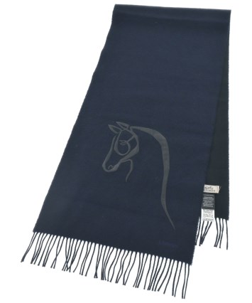 HERMESラグ大判なまはむ様☆専用 HERMES（エルメス）マフラー 紺 サイズ:- メンズ/2200596074111