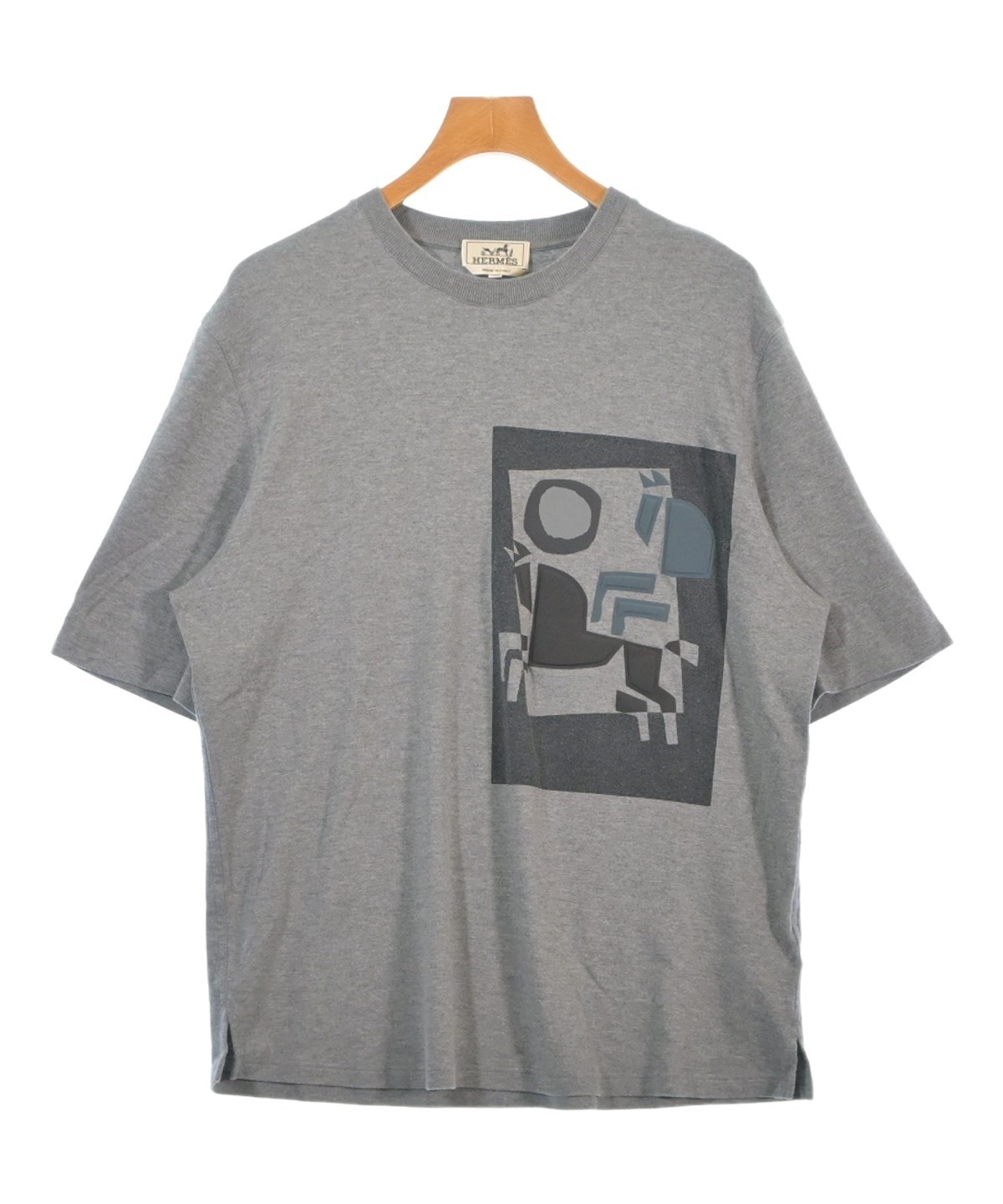 HERMES（エルメス）Tシャツ・カットソー グレー サイズ:L メンズ