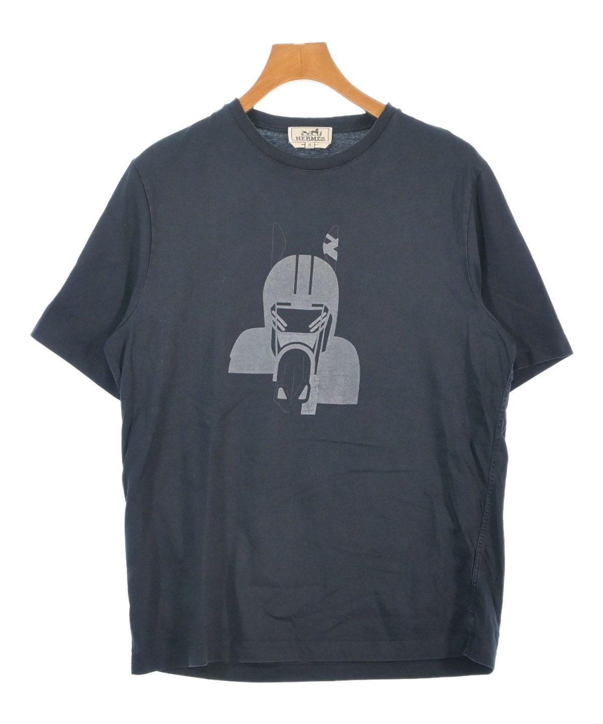 HERMES エルメス Tシャツ・カットソー 紺 XL 4103525J0061 HERMES エルメス Tシャツ・カットソー XS 紺 【古着】