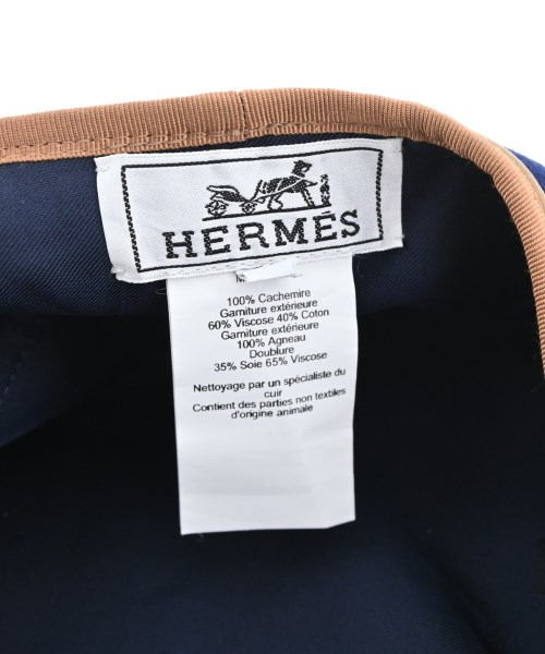 HERMES（エルメス）ハンチング・ベレー帽 紺 サイズ:57cm レディース/2200623034095