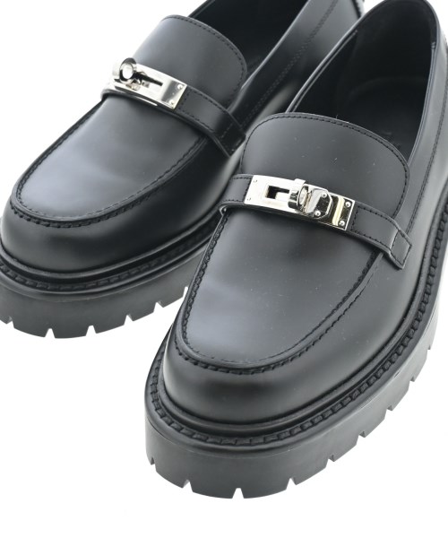 HERMES（エルメス）モカシン/デッキシューズ 黒 サイズ:EU35(21.5cm位) レディース/2200623231050