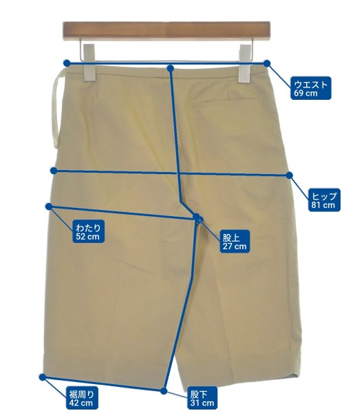 HERMES（エルメス）ショートパンツ ベージュ サイズ:34(XXS位) レディース/2200624882046