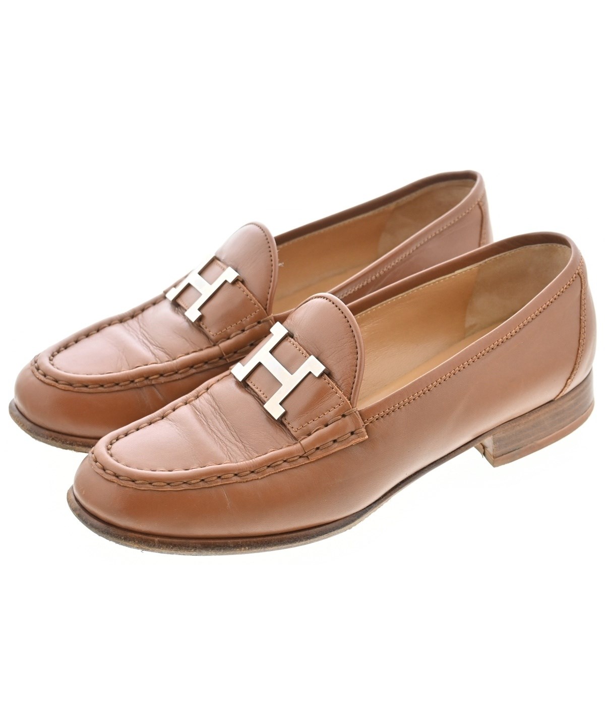 HERMES（エルメス）ビジネス・ドレスシューズ 茶 サイズ:EU35 1/2(22cm