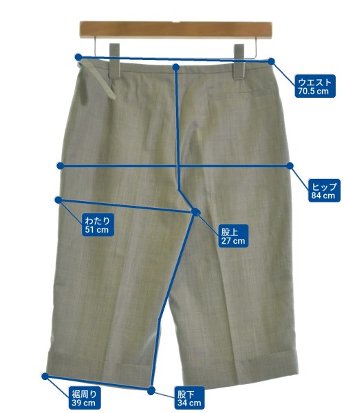 HERMES（エルメス）ショートパンツ グレー サイズ:36(XS位) レディース/2200628942050