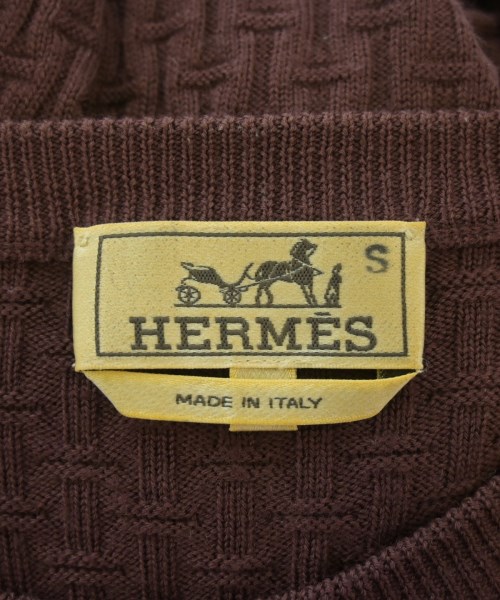 HERMES（エルメス）ニット・セーター 茶 サイズ:S メンズ/2200616400074