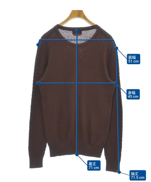 HERMES（エルメス）ニット・セーター 茶 サイズ:S メンズ/2200616400074