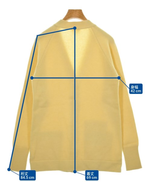 HERMES（エルメス）カーディガン 黄 サイズ:S レディース/2200632744015