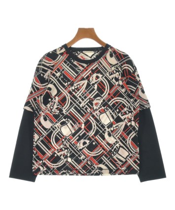 HERMES エルメス 長袖カットソー【エルメスジャポン正規品】 HERMES（エルメス）Tシャツ・カットソー 黒 サイズ:34(XXS位