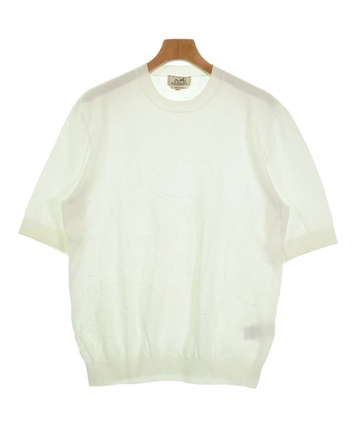 HERMES（エルメス）ニット・セーター 白 サイズ:S メンズ