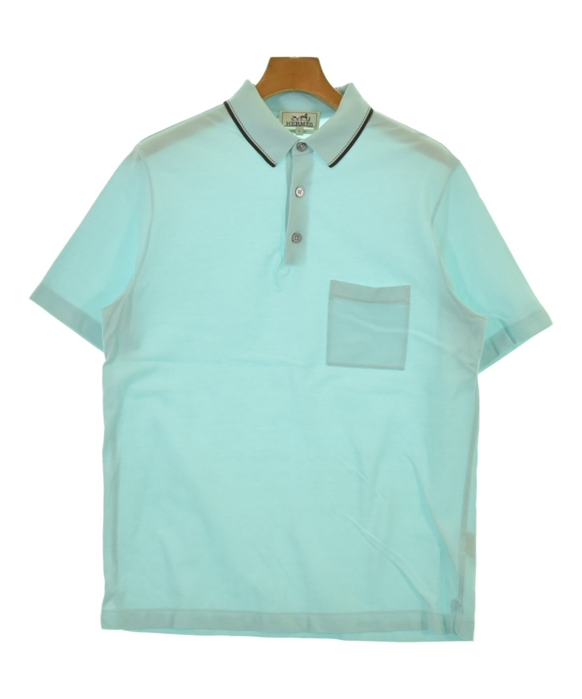HERMES（エルメス）ポロシャツ 青 サイズ:L メンズ/2200633342043