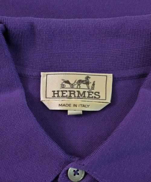 HERMES（エルメス）ポロシャツ 紫 サイズ:L メンズ/2200633342050