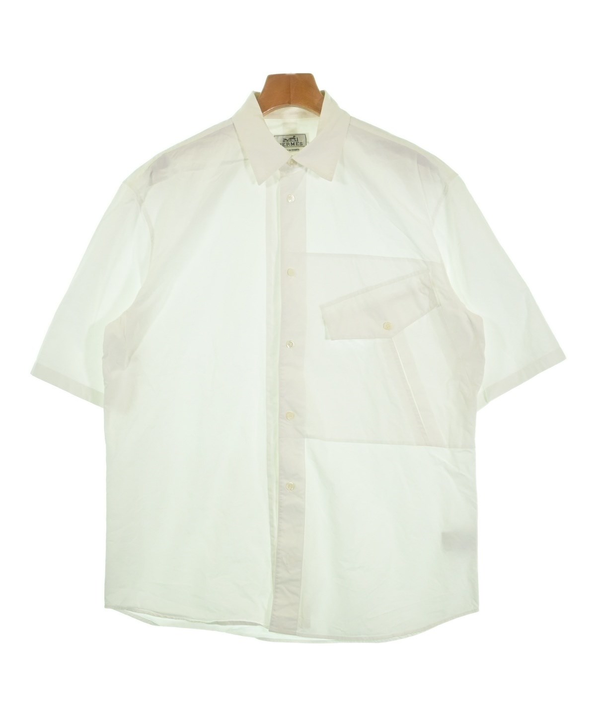 HERMES　サマーシャツ HERMES（エルメス）カジュアルシャツ 白 サイズ:15 1/2(M位) メンズ