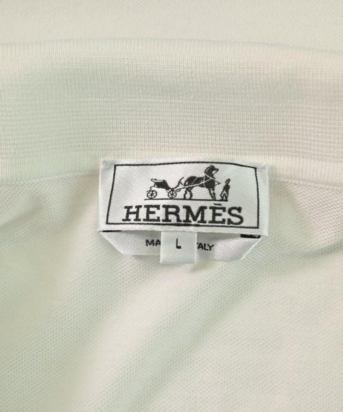 HERMES（エルメス）ポロシャツ 白 サイズ:L メンズ/2200633342081