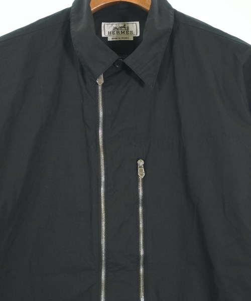 HERMES（エルメス）カジュアルシャツ 黒 サイズ:16(L位) メンズ/2200633342111