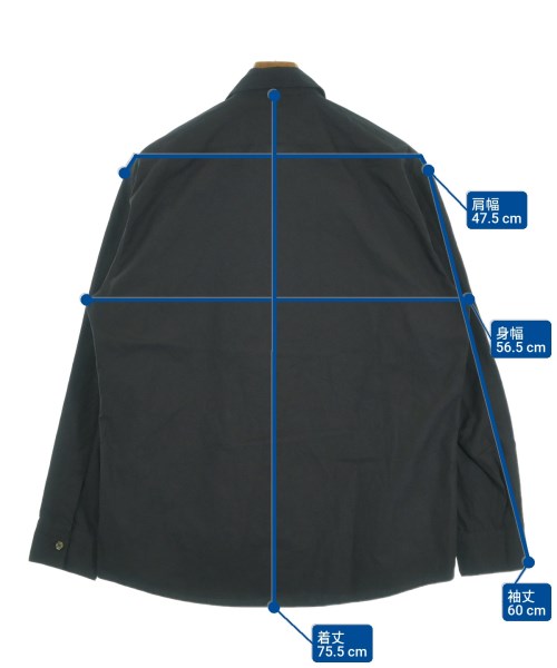 HERMES（エルメス）カジュアルシャツ 黒 サイズ:16(L位) メンズ/2200633342111